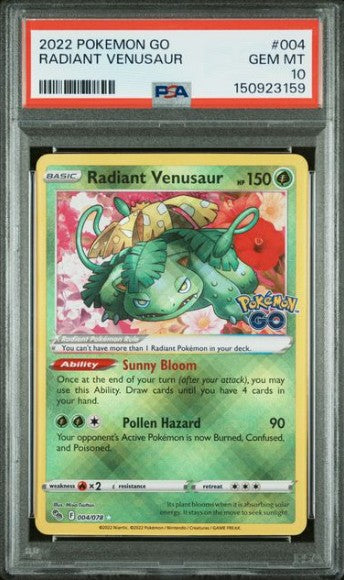 2022 POKEMON GO #004 RADIANT VENUSAUR PSA 10