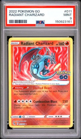 2022 POKEMON GO #011 RADIANT CHARIZARD PSA 9