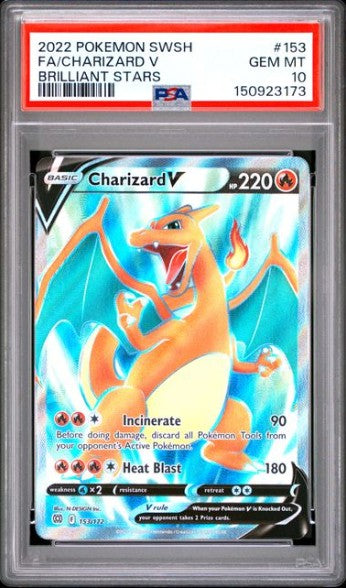 CHARIZARD V BRILLIANT STARS #153 PSA 10