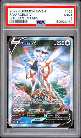 ARCEUS V BRILLIANT STARS #166 FA PSA 9