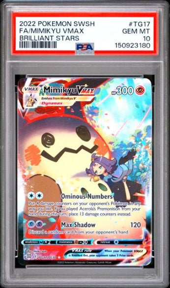 MIMIKYU VMAX BRILLIANT STARS #TG17 PSA 10