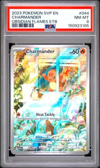 CHARMANDER OBSIDIAN FLAMES ETB #044 PSA 8