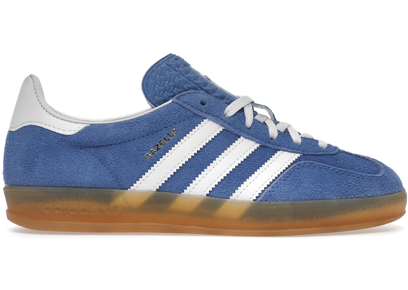Adidas Gazelle Indoor Blue Fusion Gum, den perfekte sneaker. 
set fra siden