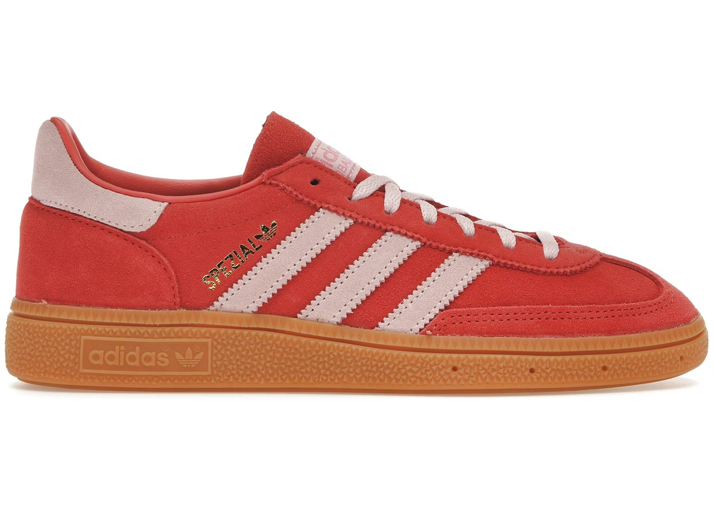 Adidas Handball Spezial Bright red Clear Pink
Shop dit næste par Handball Spezial. Disse Handball Spezial, er de perfekte sneaker til enhver lejlighed. Deres elegante design sikre dig en alsidig sneaker. 
Set fra siden