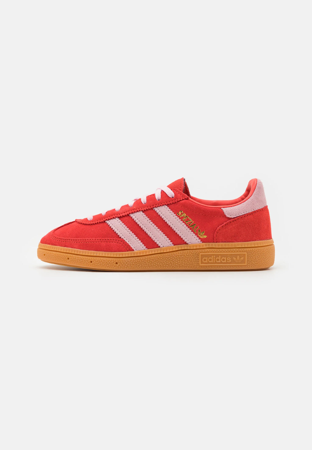 Adidas Handball Spezial Bright red Clear Pink
Shop dit næste par Handball Spezial. Disse Handball Spezial, er de perfekte sneaker til enhver lejlighed. Deres elegante design sikre dig en alsidig sneaker. 
Set fra siden