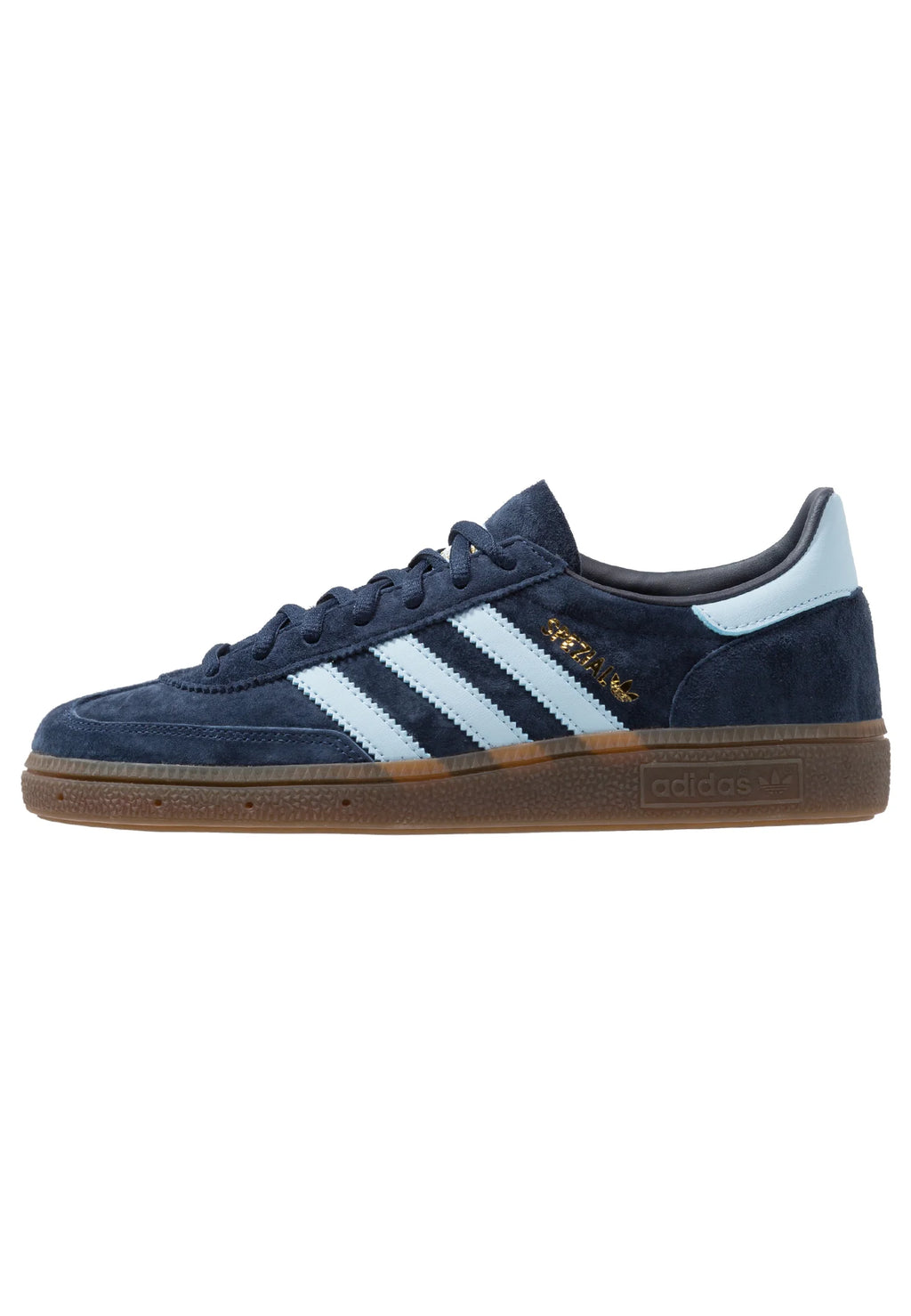 Adidas Handball Spezial Navy Gum 
Shop denne stilede sneaker fra adidas her hos os. Du kan få Den adidas Handball spezial model, til en konkurrence dygtig pris. 
Set fra siden
