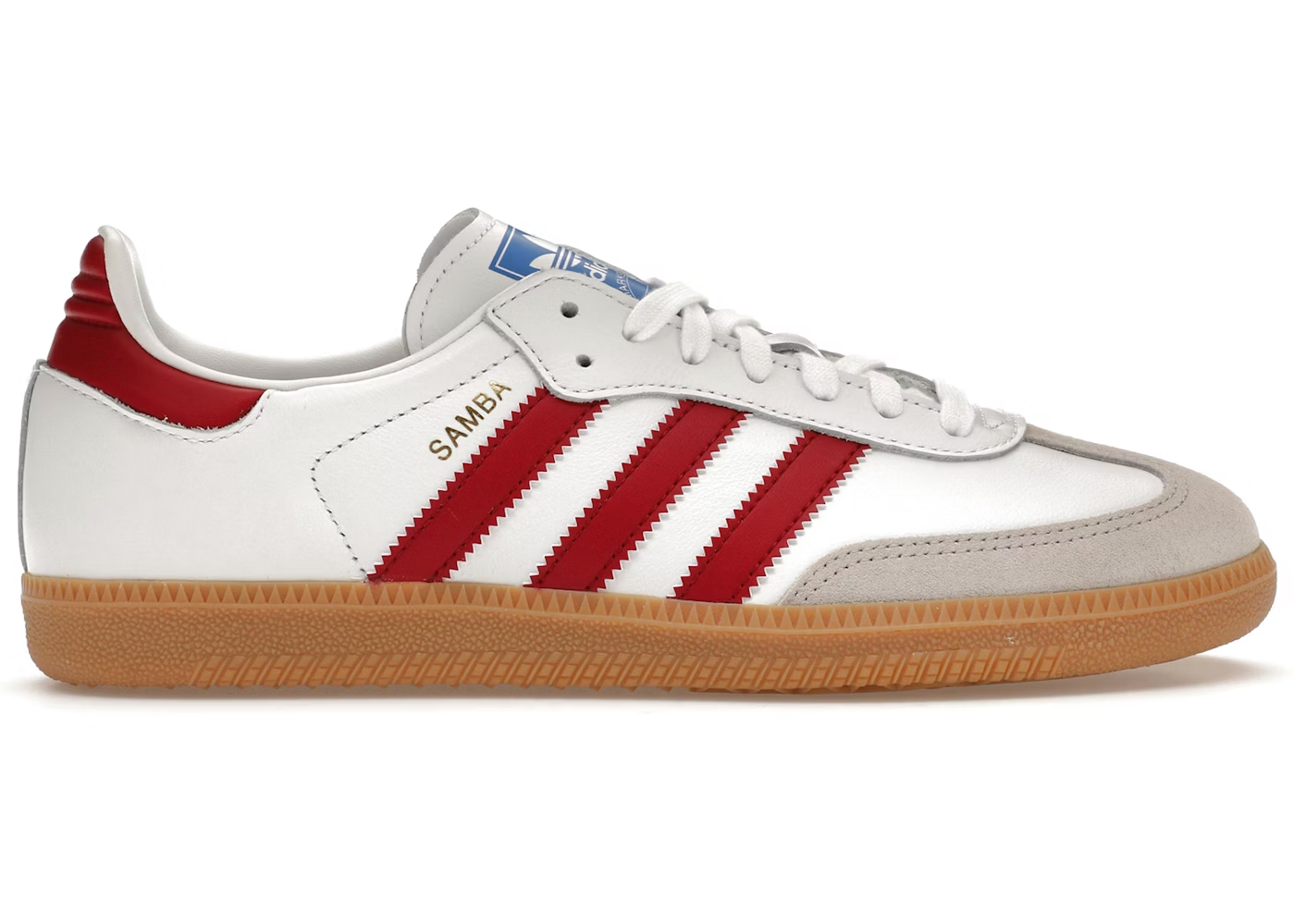 Adidas Samba OG White Burgundy Gum Shop dit næste par Adidas Samba her hos os. Samba er den perfekte kvalitets sko, med sin yderst gode komfort er det den perfekte sneaker til alle. Køb dem lige her
set fra siden