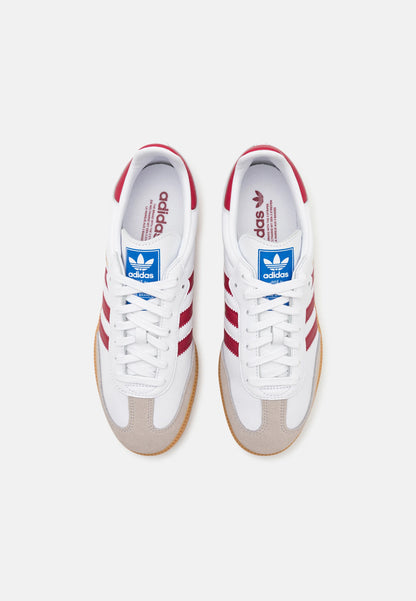 Adidas Samba OG White Burgundy Gum Shop dit næste par Adidas Samba her hos os. Samba er den perfekte kvalitets sko, med sin yderst gode komfort er det den perfekte sneaker til alle. Køb dem lige her
set fra toppen