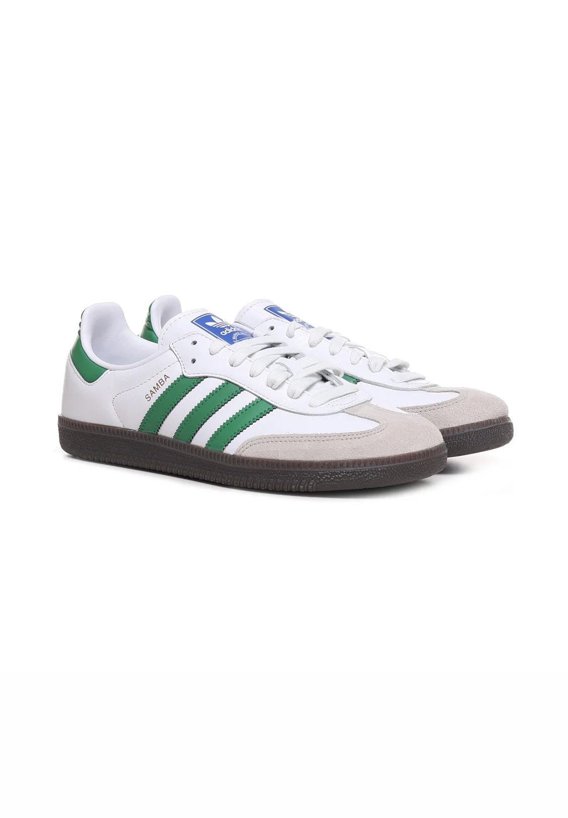Adidas Samba OG White Green
De perfekte sneakers til enhver lejlighed, disse sneakers er gode til både bruge ude og inde. Et perfekt match til en hver sneaker elsker. 
Set fra sidenset fra fronten sammen