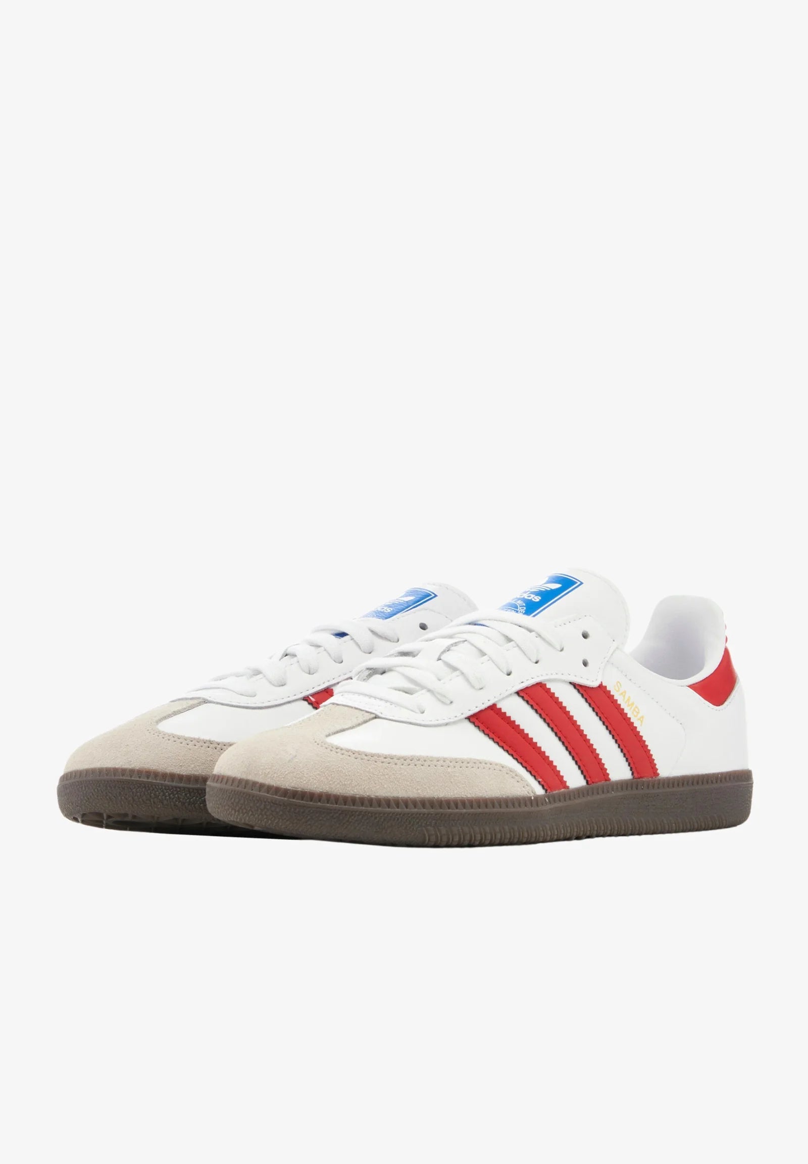 Adidas Samba OG White better scarlet 
Shop dit næste par Adidas Samba her hos os. Samba er den perfekte kvalitets sko, med sin yderst gode komfort er det den perfekte sneaker til alle. Køb dem lige her
set samlet