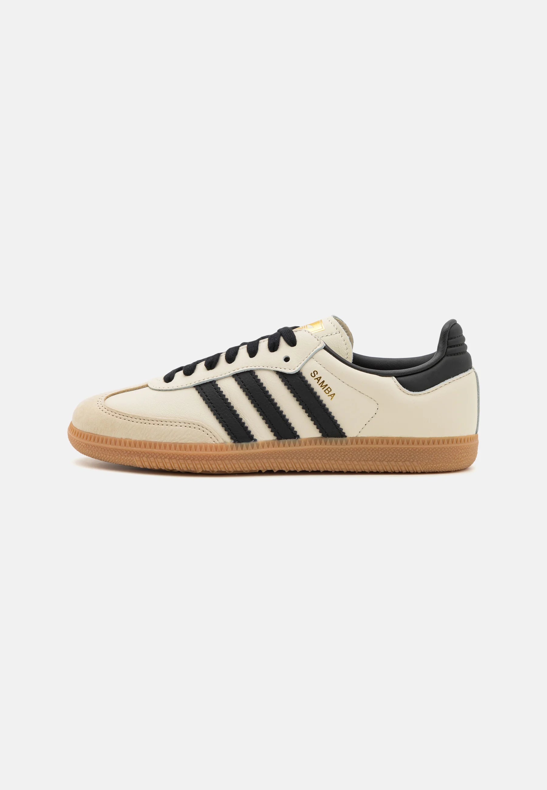 Adidas Samba Og Cream white sand strata 
Gum Shop dit næste par Adidas Samba her hos os. Samba er den perfekte kvalitets sko, med sin yderst gode komfort er det den perfekte sneaker til alle. Køb dem lige her
set fra siden 