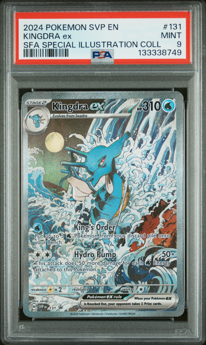 2024 POKEMON SVP EN-SV BLACK STAR PROMO #131 KINGDRA ex SFA SPECIAL ILLUSTRATION COLL PSA 9