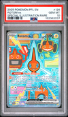 2025 POKEMON PFL EN-PHANTASMAL FLAMES #126 ROTOM ex SPECIAL ILLUSTRATION RARE PSA 10