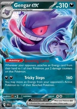 Gengar ex  (TEF 104) Temporal Forces - Singles