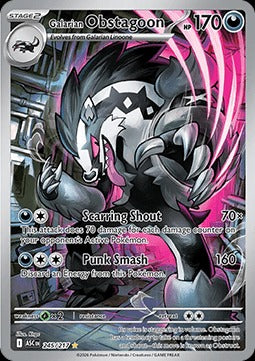 Galarian Obstagoon  (ASC 245) Ascended Heroes - Singles