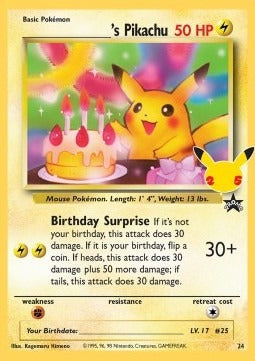 _____'s Pikachu  (CEL WP 24) Celebrations - Singles