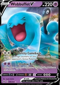 Wobbuffet V  (SSH 86) Sword & Shield - Singles