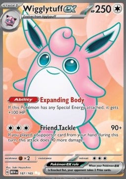 Wigglytuff ex  (MEW 187) 151 - Singles