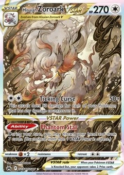 Hisuian Zoroark VSTAR  (CRZ GG56) Crown Zenith - Singles