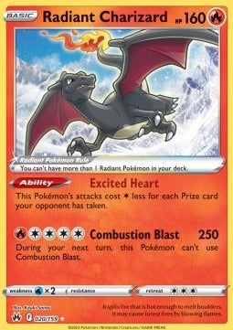 Radiant Charizard  (CRZ 020) Crown Zenith - Singles