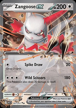 Zangoose ex  (ASC 167) Ascended Heroes - Singles