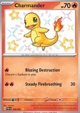 Charmander  (PAF 109) Paldean Fates - Singles