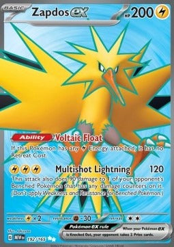 Zapdos ex  (MEW 192) 151 - Singles