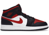 Air jordan 1 mid black fire red gs