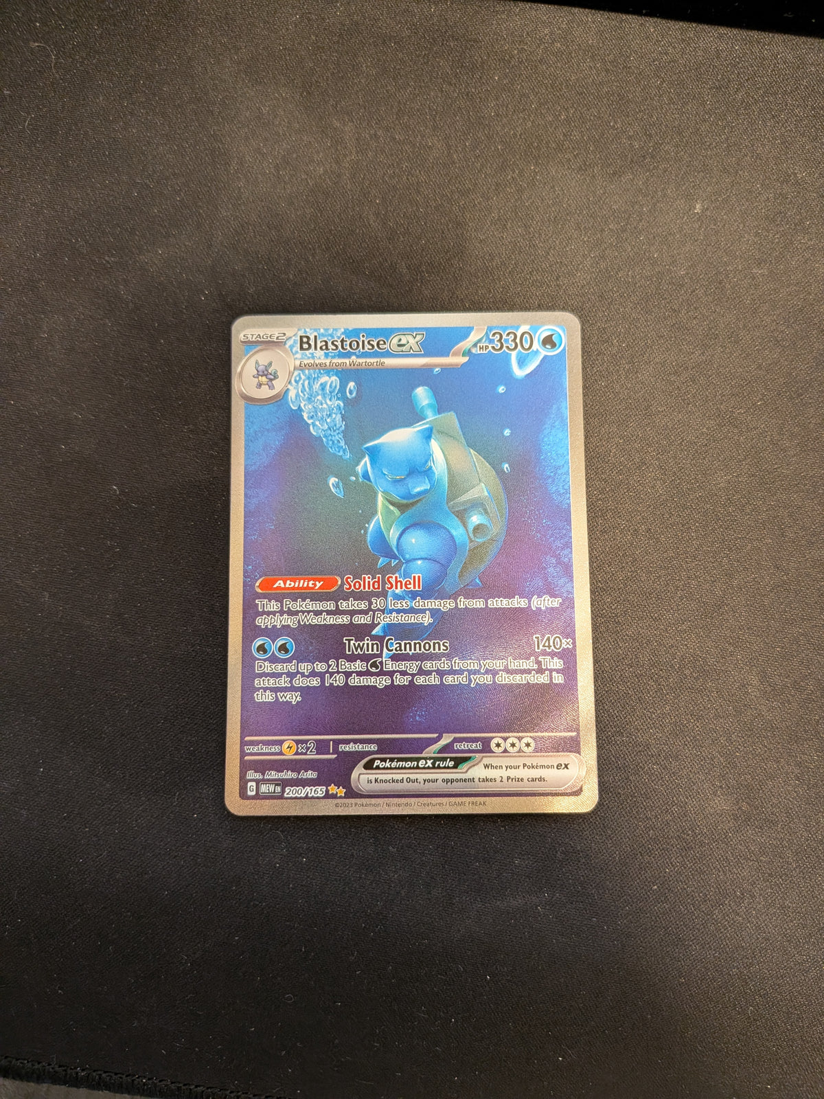 Blastoise ex  (MEW 200) 151 - Singles (near mint med lidt whitening) se billider af det specefikke kort