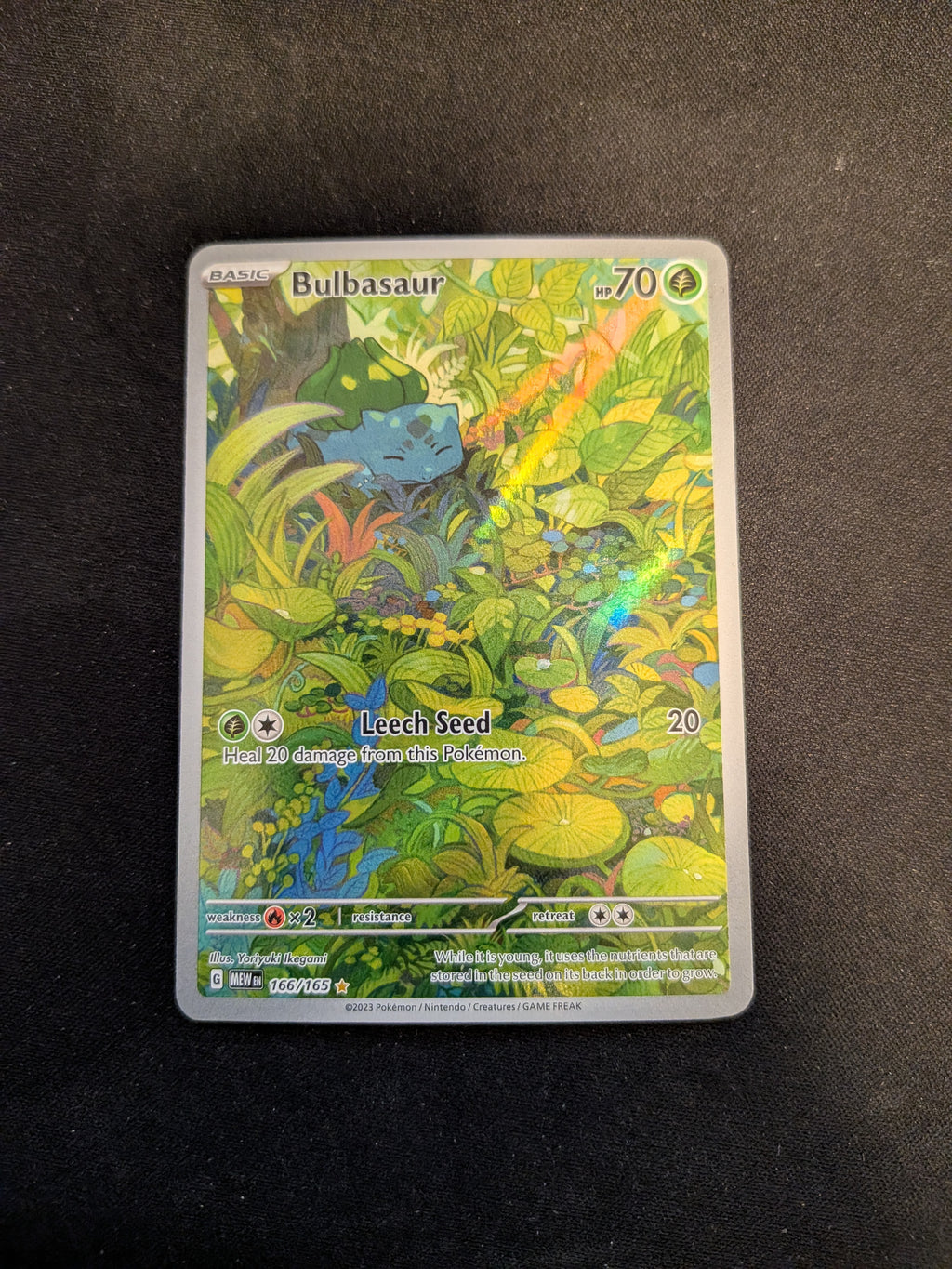 Bulbasaur  (MEW 166) 151 - Singles (Excellent Mindre whitening) Se billeder af det aktuelle kort