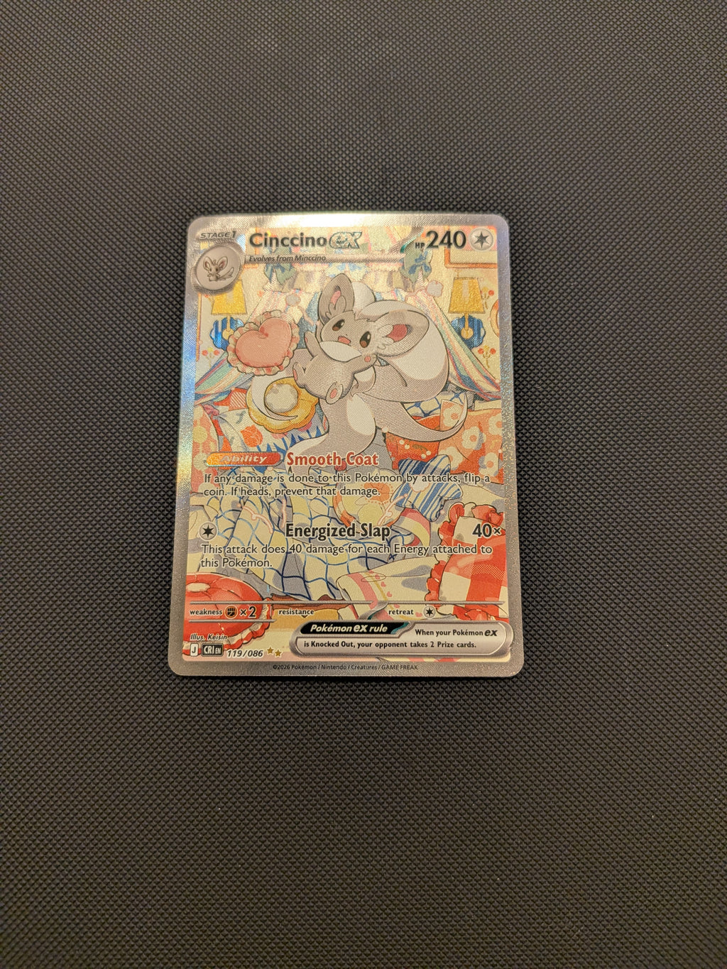 Cinccino ex  (CRI 119) Chaos Rising - Singles (near mint)