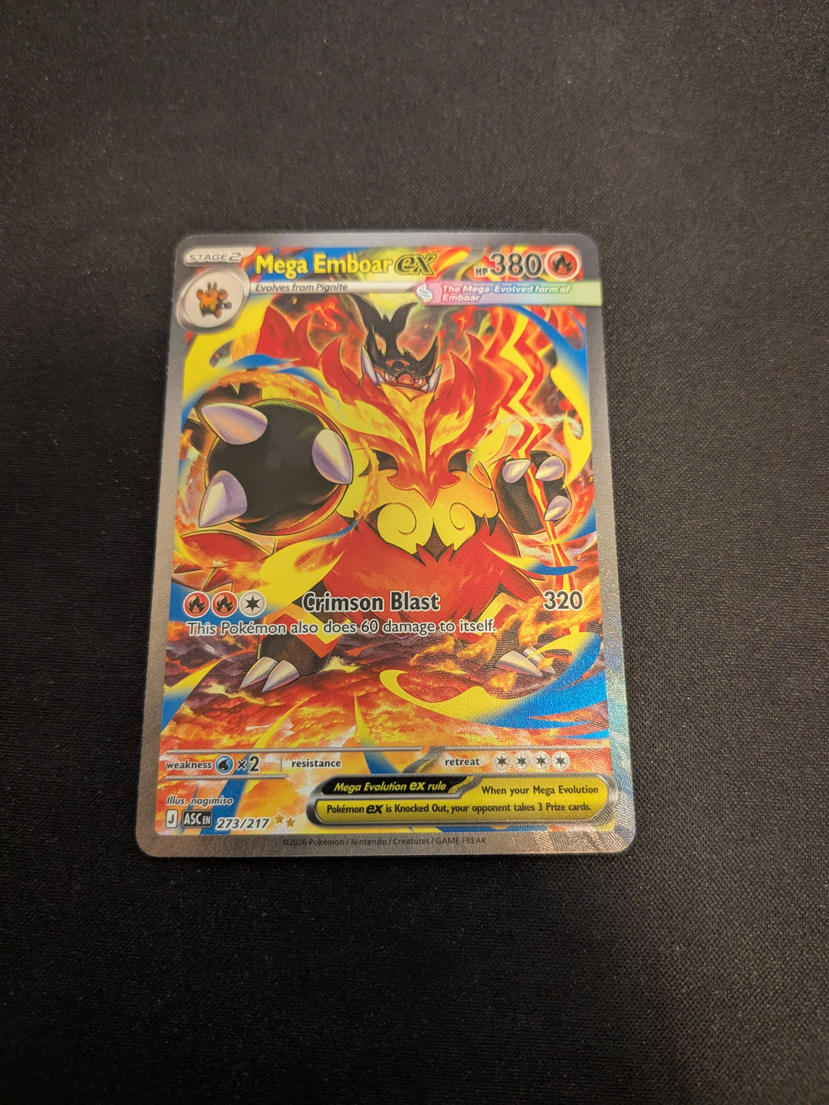 Mega Emboar ex  (ASC 273) Ascended Heroes - Singles (Near Mint)