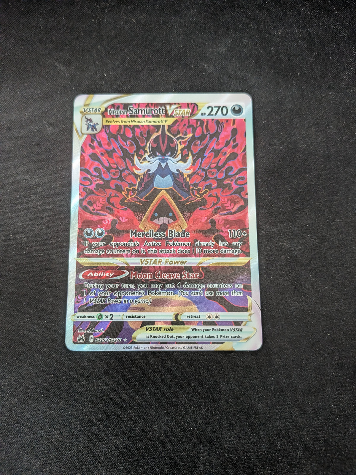 Hisuian Samurott VSTAR  (CRZ GG52) Crown Zenith - Singles (Near Mint) Se billeder