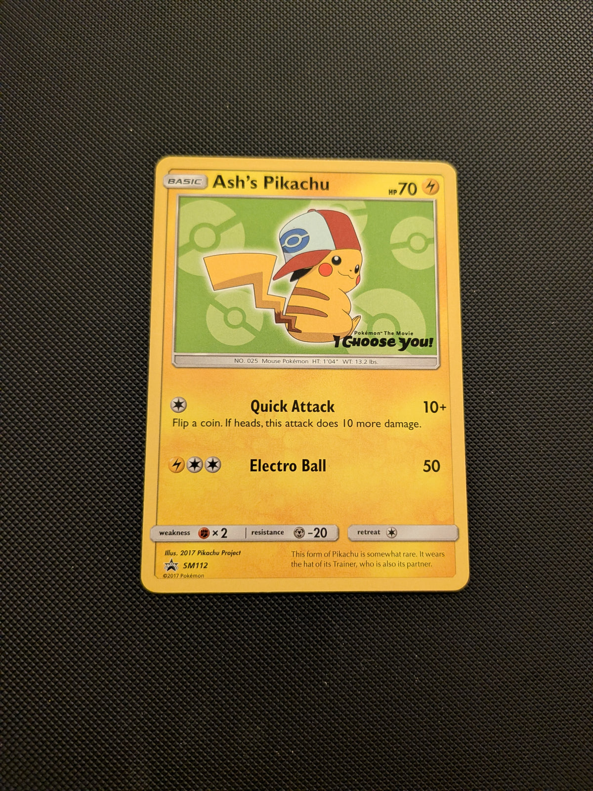Ash's Pikachu  (SM 112) SM Black Star Promos - Singles (good) (Se billeder)