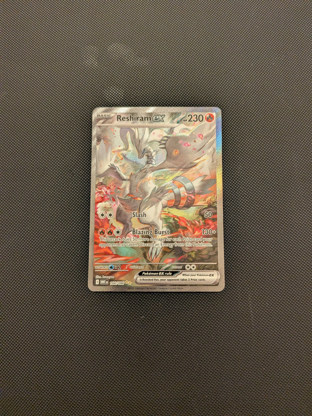 Reshiram ex  (WHT 166) White Flare - Singles (near mint)
