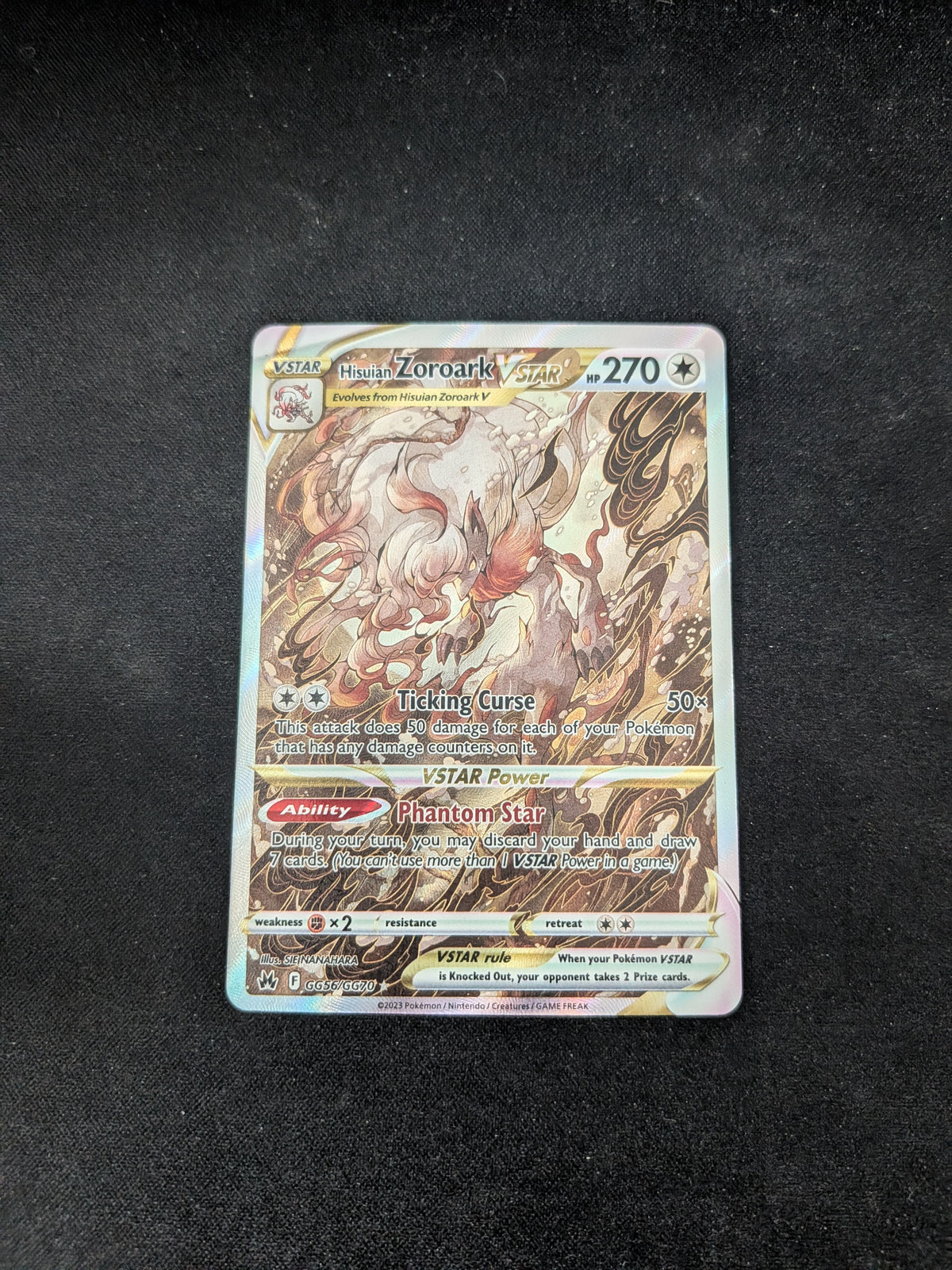 Hisuian Zoroark VSTAR  (CRZ GG56) Crown Zenith - Singles (Near Mint) Se billeder